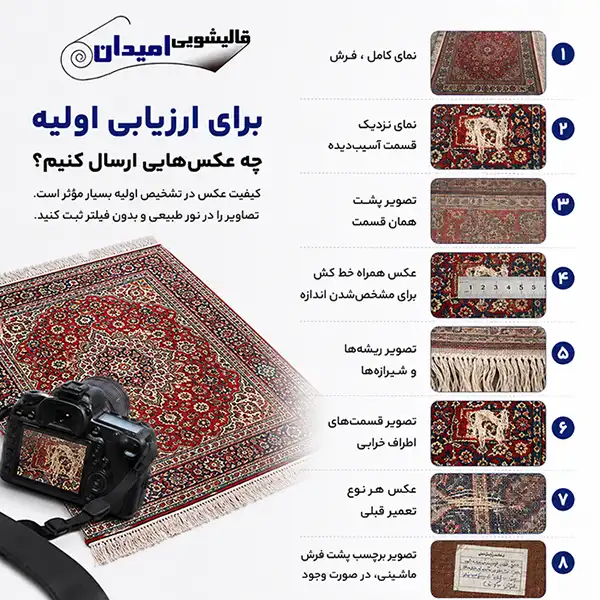 برای ارزیابی اولیه چه عکسهایی ارسال کنیم؟